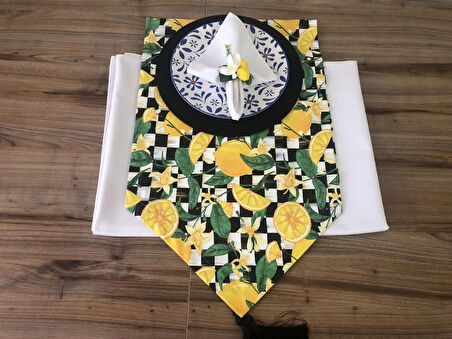 SOFRA SUNUM TAM SET LİMON  DESENLİ