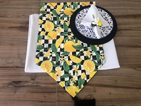 SOFRA SUNUM TAM SET LİMON  DESENLİ