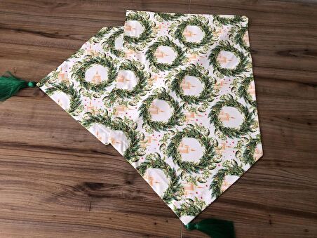 YILBAŞI RUNNER MUM ÇELENK DESENLİ