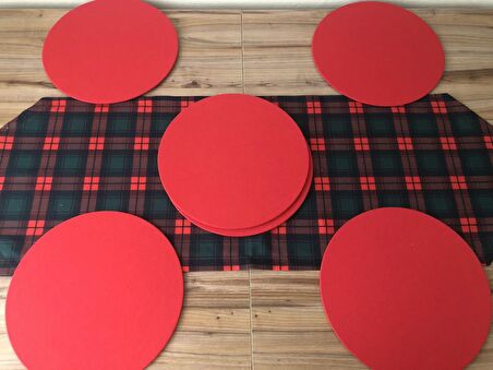 YILBAŞI EKOSE DESENLİ RUNNER & SUPLA