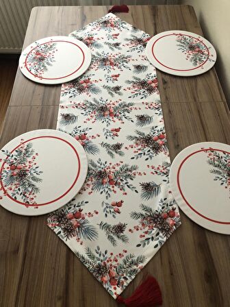 YILBAŞI KOZALAK DESENLİ RUNNER & SUPLA