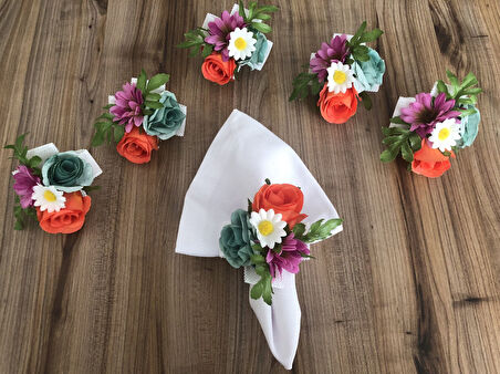 ÖZEL  TASARIM PEÇETE YÜZÜĞÜ MODEL 2 (6 ADET)