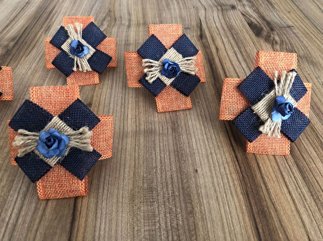 KURDELE DETAYLI PEÇETE YÜZÜĞÜ (6 ADET)