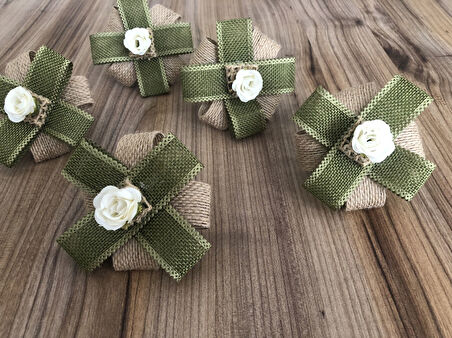 JÜT KURDELE DETAYLI PEÇETE YÜZÜĞÜ (6ADET)