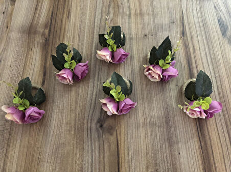 KÜÇÜK GÜL PEÇETE HALKASI (6 ADET)