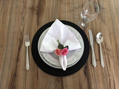 KÜÇÜK PEMBE GÜL PEÇETE HALKASI (6 ADET)