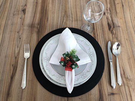 ÖZEL TASARIM YILBAŞI PEÇETE HALKASI (6 ADET)