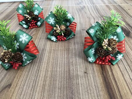 ÖZEL TASARIM YILBAŞI PEÇETE HALKASI (6 ADET)