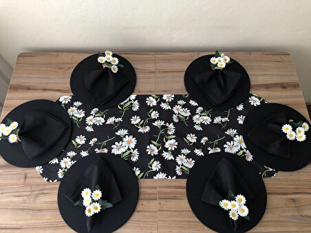 SOFRA SUNUM SETİ PAPATYA DESENLİ TAKIM