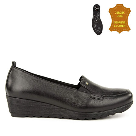 Muya Aster 6 Nokta Anatomik Kadın Ayakkabı Siyah