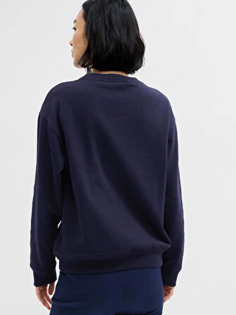 Gap Logo V-Gap Herıtage Crew-554936002 Bisiklet Yaka Fleece Sweatshirt Kadın Sweatshirt