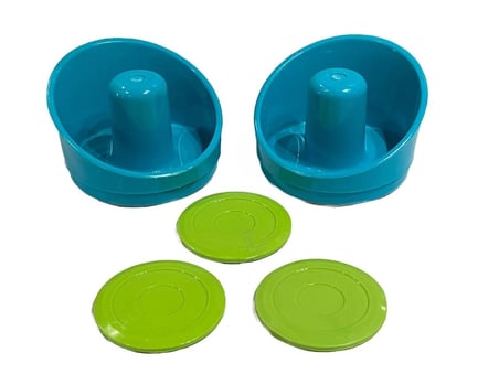Arcade 2 Adet Mavi Renk Air Hockey Masası Tokaç 3 Adet Yeşil Renk Havalı Hokey Masası Disk Topu