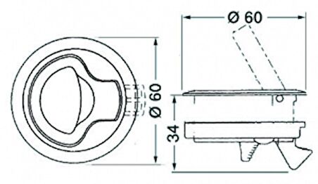 Plastik kulp, 11mm´den, 18mm et kalınlığına kadar olan materyallere uygulanabilir. Kilitli.