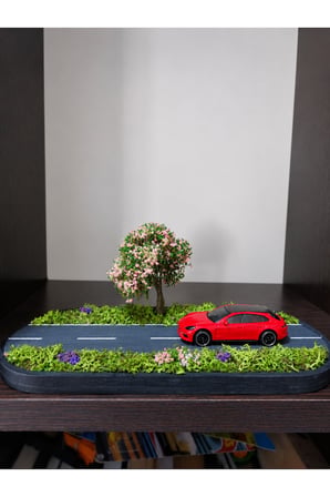 Kişiye Özel Mıknatıslı Model Araba Stant & Minyatür Diorama - 1/64 Ölçek -