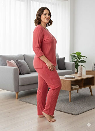 KADIN BÜYÜK BEDEN PİJAMA TAKIMI