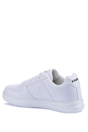 KİNETİX Erkek Kadın Full Siyah Beyaz Kalın Taban Spor Ayakkabı