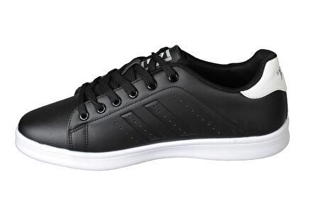 JUMP Erkek Siyah Tabanı Beyaz Comfort Taban Sneacers Düz Taban Spor Ayakkabı