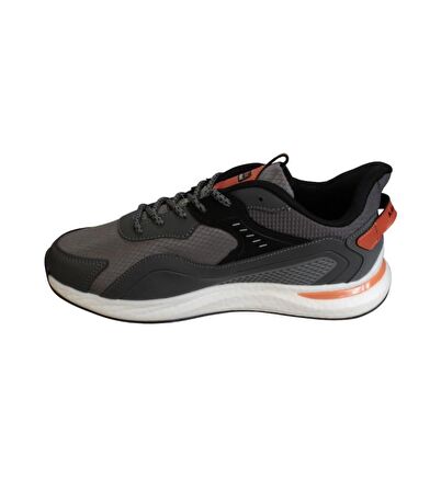 KİNETİX Erkek Siyah Gri Kırmızı Sneaker Spor Yürüyüş Ayakkabısı