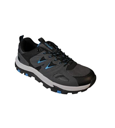 KİNETİX Erkek Siyah Gri Termo Comfort Taban Soğuya Kışa Dayanıklı Outdoor Ayakkabı