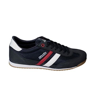 KİNETİX Siyah Çizgili İnce Kaymaz Kauçuk Taban Spor Salon Ayakkabısı