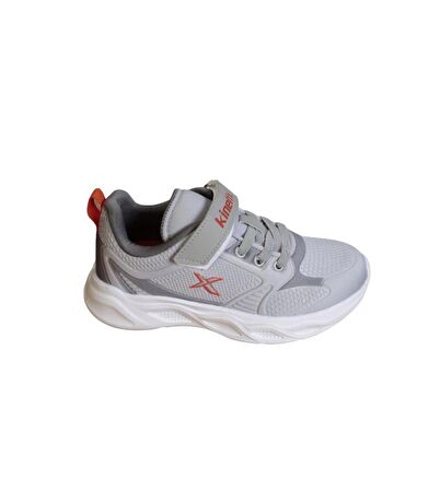 KİNETİX Erkek Çocuk Siyah Gri Cilt Çırtlı Sneaker Spor Yürüyüş Ayakkabısı