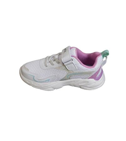 KİNETİX Kız Çocuk Siyah Beyaz Çırtlı Comfort Rahat Taban Sneaker Spor Ayakkabı
