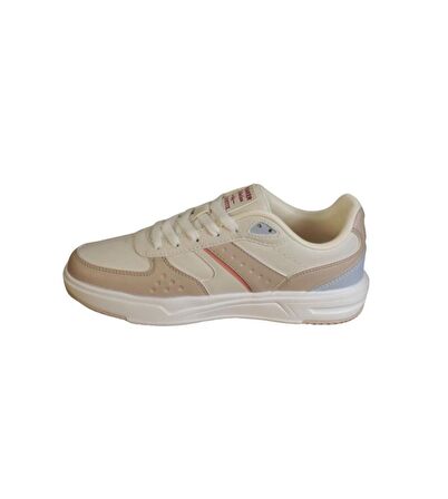 KİNETİX Kadın Beyaz Krem Comfort Rahat Taban Sneaker Spor Ayakkabı