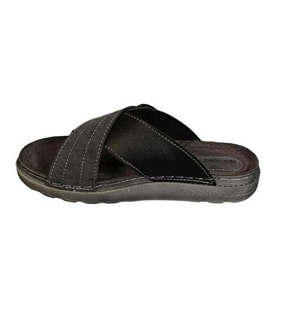 GEZER Erkek Gri Tokalı Comfort Taban  40-46 Numara Terlik