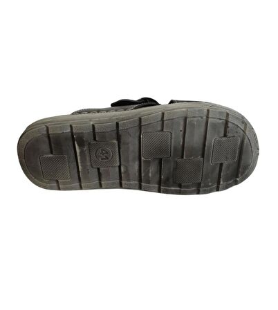 GEZER Erkek Gri Tokalı Comfort Taban  40-46 Numara Terlik