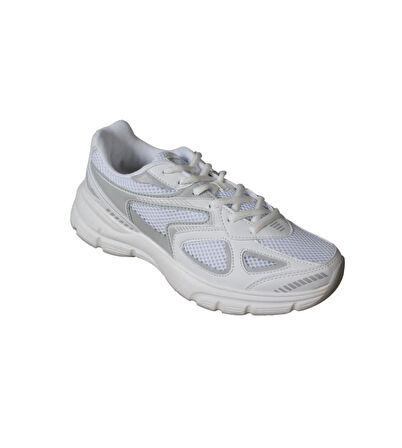 JUMP Erkek Beyaz Siyah Kalın Taban Sneaker Spor Ayakkabı