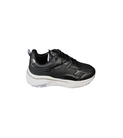 KİNETİX Kadın Siyah Kalın Taban Sneaker Yürüyüş Günlük Spor Ayakkabı