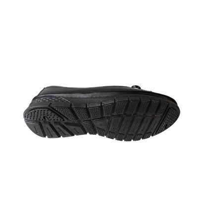 YAZKIŞ Kadın Siyah Krem Cilt Comfort Taban Üzeri Tokalı Babet