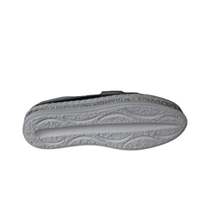 YAZKIŞ Kadın Siyah Beyaz Taşlı Spor Babet Ayakkabı