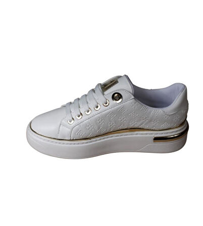 YAZKIŞ Kadın Siyah Beyaz Kalın Taban Günlük Spor Ayakkabı