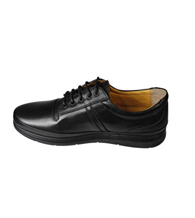 YAZKIŞ Erkek Siyah Cilt İç Ve Dış Hakiki Deri Comfort Taban Günlük Ayakkabı