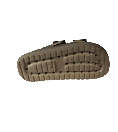 YAZKIŞ Kadın Beyaz Siyah Bej Taşlı Tokalı Çift Bantlı Pvc Deniz Havuz Plaj Bahçe GündelikTerlik