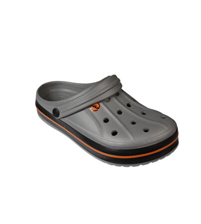 YAZKIŞ Erkek Gri Doktor Hemşire Aşcı Önü Kapalı Delikli Arkadan Geçmeli Terlik Sandalet