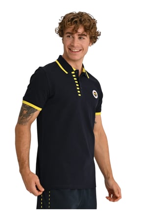 FENERBAHÇE ORİJİNAL LİSANSLI ERKEK TRİBÜN ÇUBUKLU DETAYLI POLO T-SHİRT LAZER 