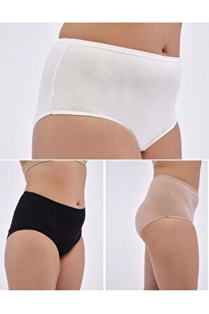 Kadın Büyük Beden Külot Full Brief (5XL, 6XL, 7XL) 5 Farklı Renk 1 Pakette