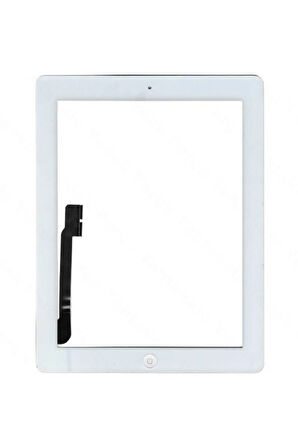 Ipad 3 A1430 Butonlu Dokunmatik Beyaz Uyumlu