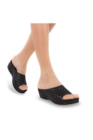 Muya 32206 Z Svati Casual Günlük Siyah Kadın Terlik