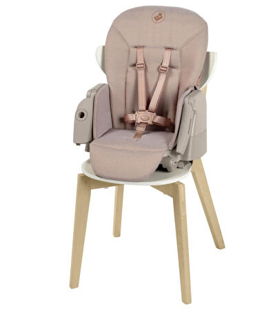 Maxi-Cosi Minla Plus 6'sı Bir Arada Ahşap Görünümlü 4 Tekerlekli Mama Sandalyesi Elegance Terra