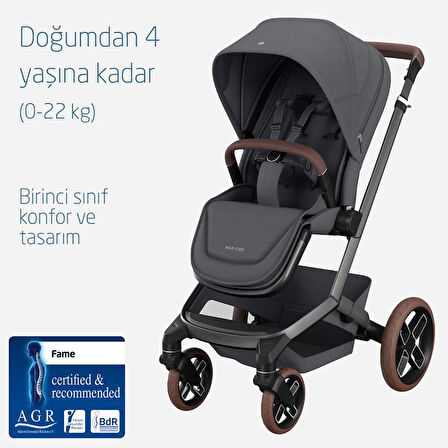 Maxi-Cosi Fame Led Işıklı Entegre Telefon Şarj Üniteli Premium Bebek Arabası Twillic Graphite