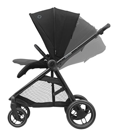 Maxi Cosi Street+ Tek Elle Katlanabilen Doğumdan İtibaren Kullanılabilen Bebek Arabası Essential Black