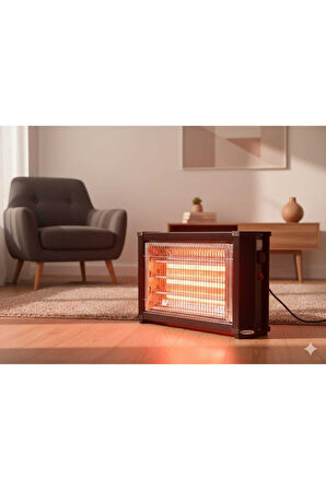 BiHayal 2800Wat 3+1 Çubuk Devrilme Emniyetli Termostatlı Elektrikli Soba/ Elektrikli Isıtıcı