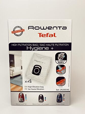 Rowenta Hygiene+ Toz Torbası(Bir pakette 4 adet)