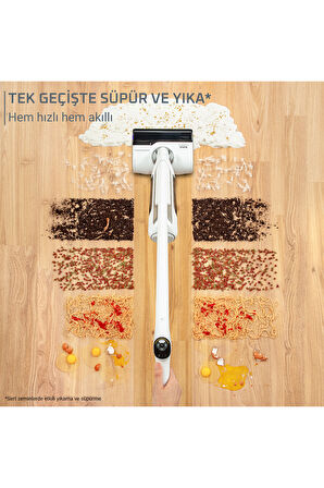 Tefal X-Clean 10 Islak Sert Zemin Temizleyici Kendini Temizleyen & Kurutan Dikey Süpürge