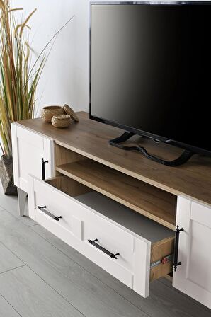 Çakıl MDF Modern Çekmeceli Tv Sehpası 160cm