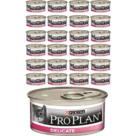 Pro Plan Delicate Hindi Etli Konserve Yetişkin Kedi Maması 24 x 85 Gr