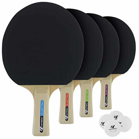 Cornilleau Sport Pack Quattro ITTF Onaylı Masa Tenisi 4 Raket + 4 Top Set